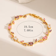 Multicolore (viola + rosa + bianco) – Oro